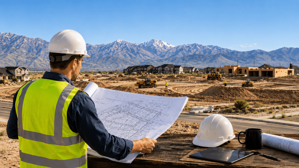 Civil Engineer Reviewing Plans